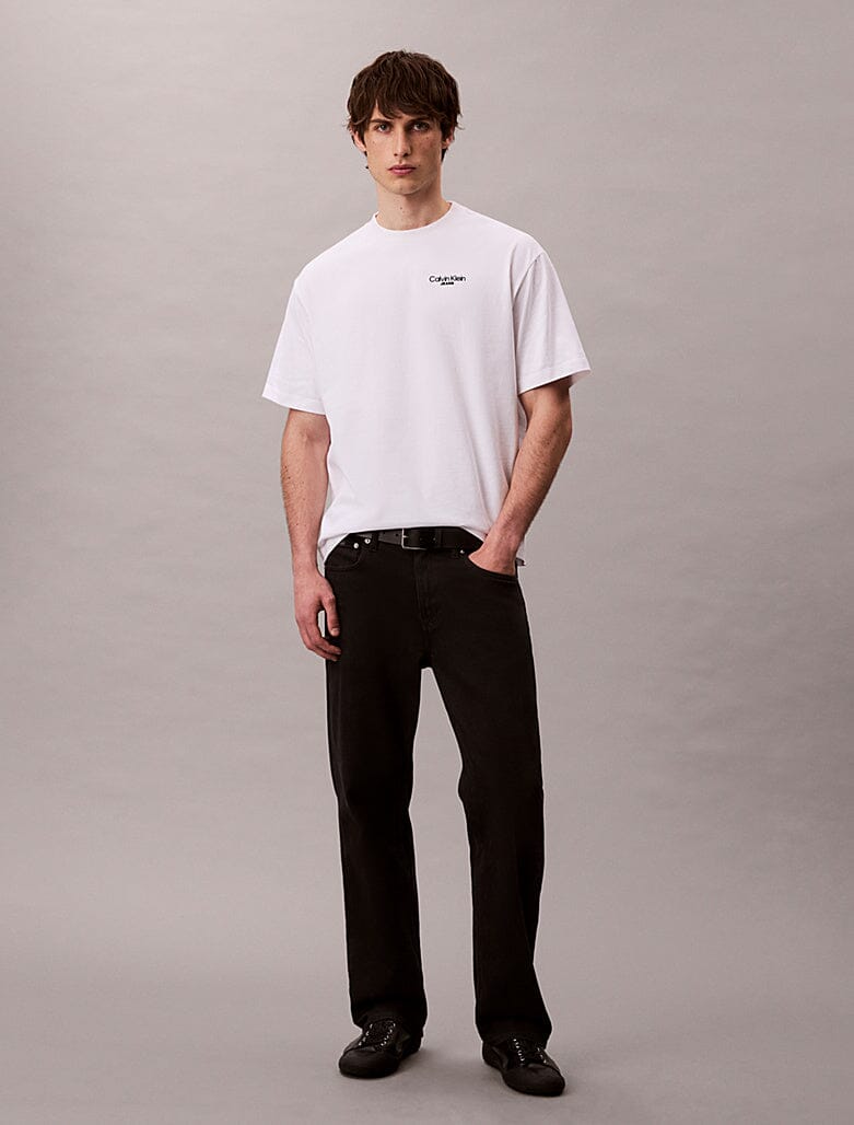 Calvin Klein Logo Back Print T-Shirt Wht - Subwear