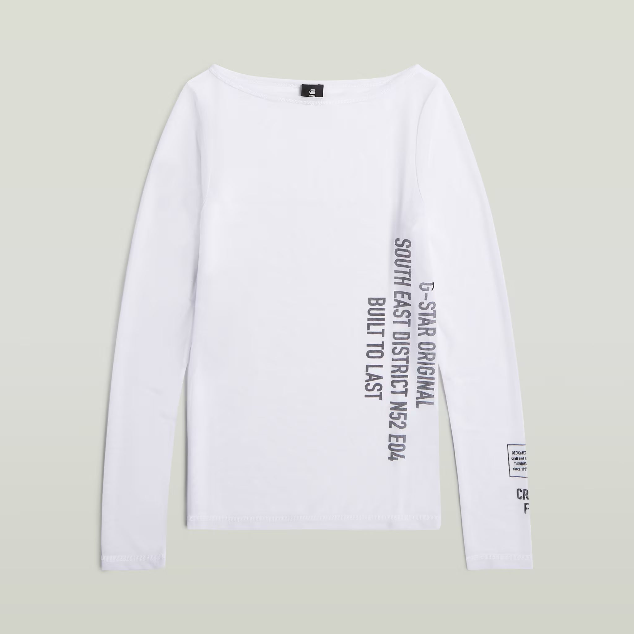 G-Star RAW Stencil Boat Slim White T-Shirt - Subwear