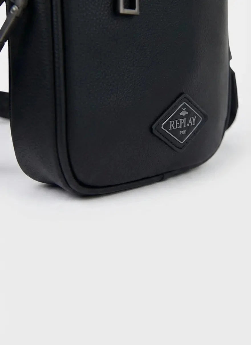Replay Diamond Logo Black Side Bag - Subwear