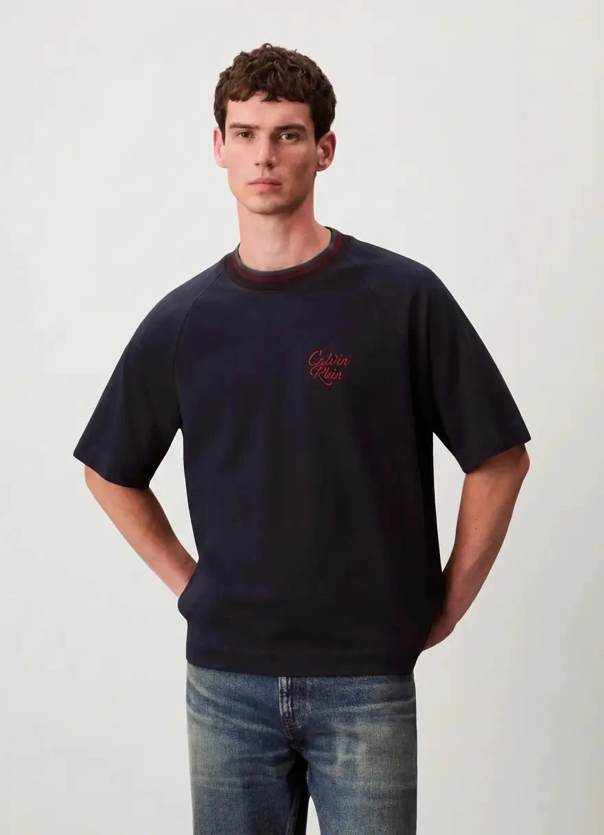 Calvin Klein Jersey Tipped Raglan T-Shirt - Subwear