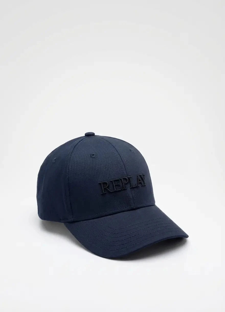 Replay Embroidered Logo Majolica Blue Cap