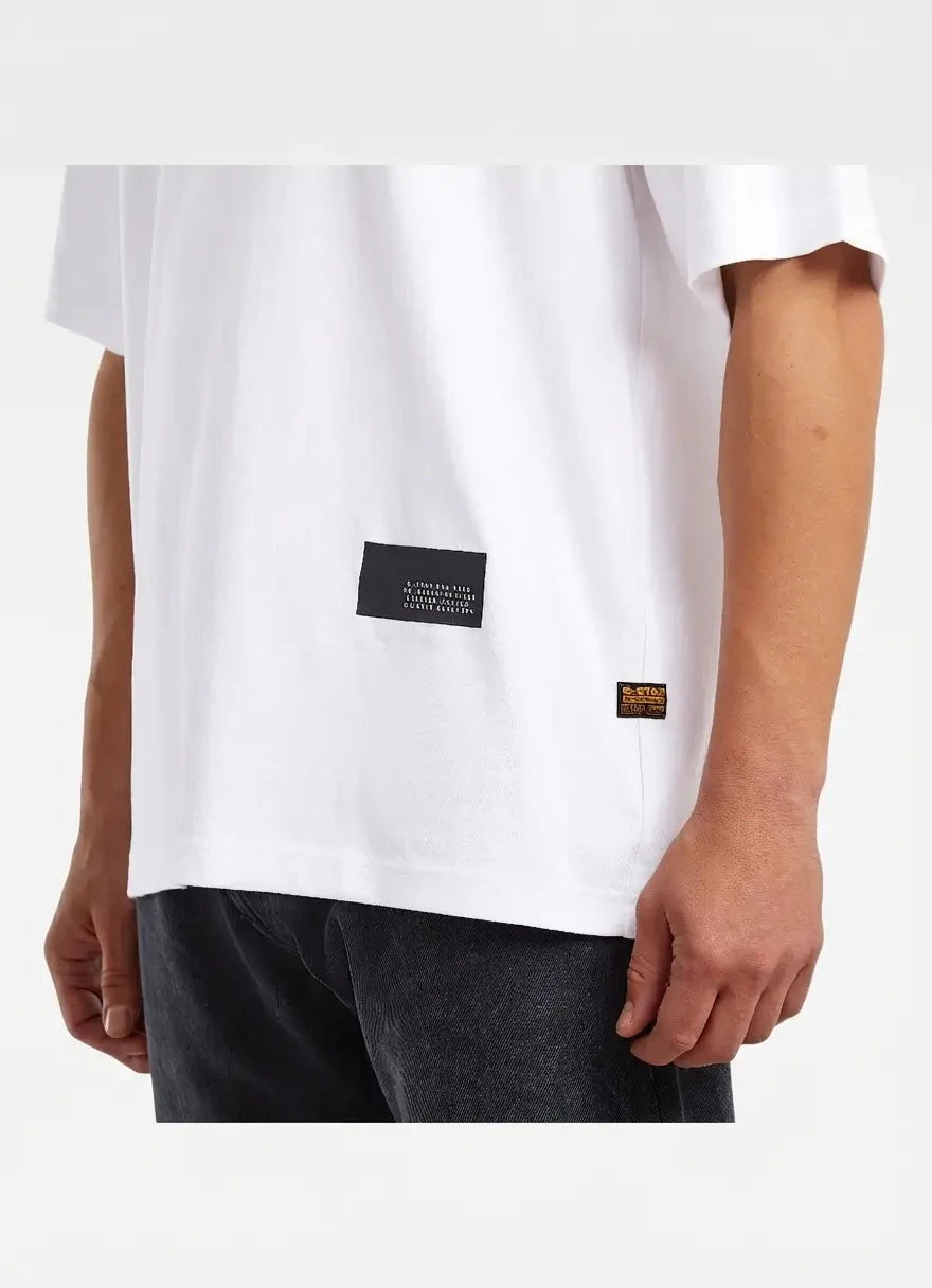 G-Star RAW Badge White Boxy T-Shirt - Subwear