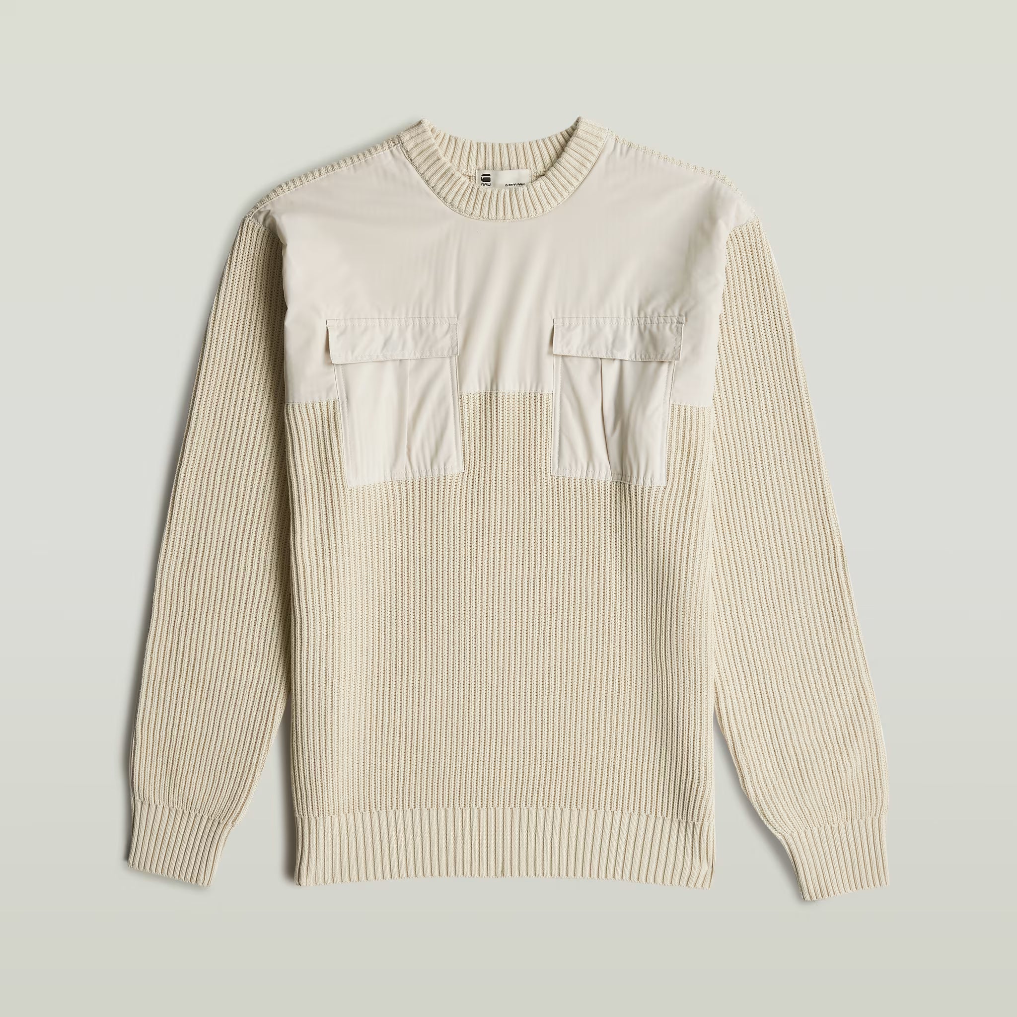 G-Star RAW Woven Mix Whitebalt Knit Pullover - Subwear