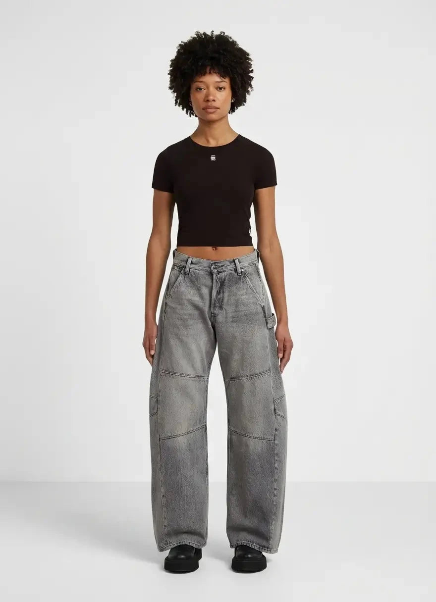 G-Star RAW Cropped Mini Slim Black T-Shirt - Subwear