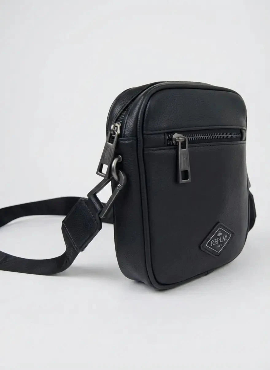 Replay Diamond Logo Black Side Bag - Subwear