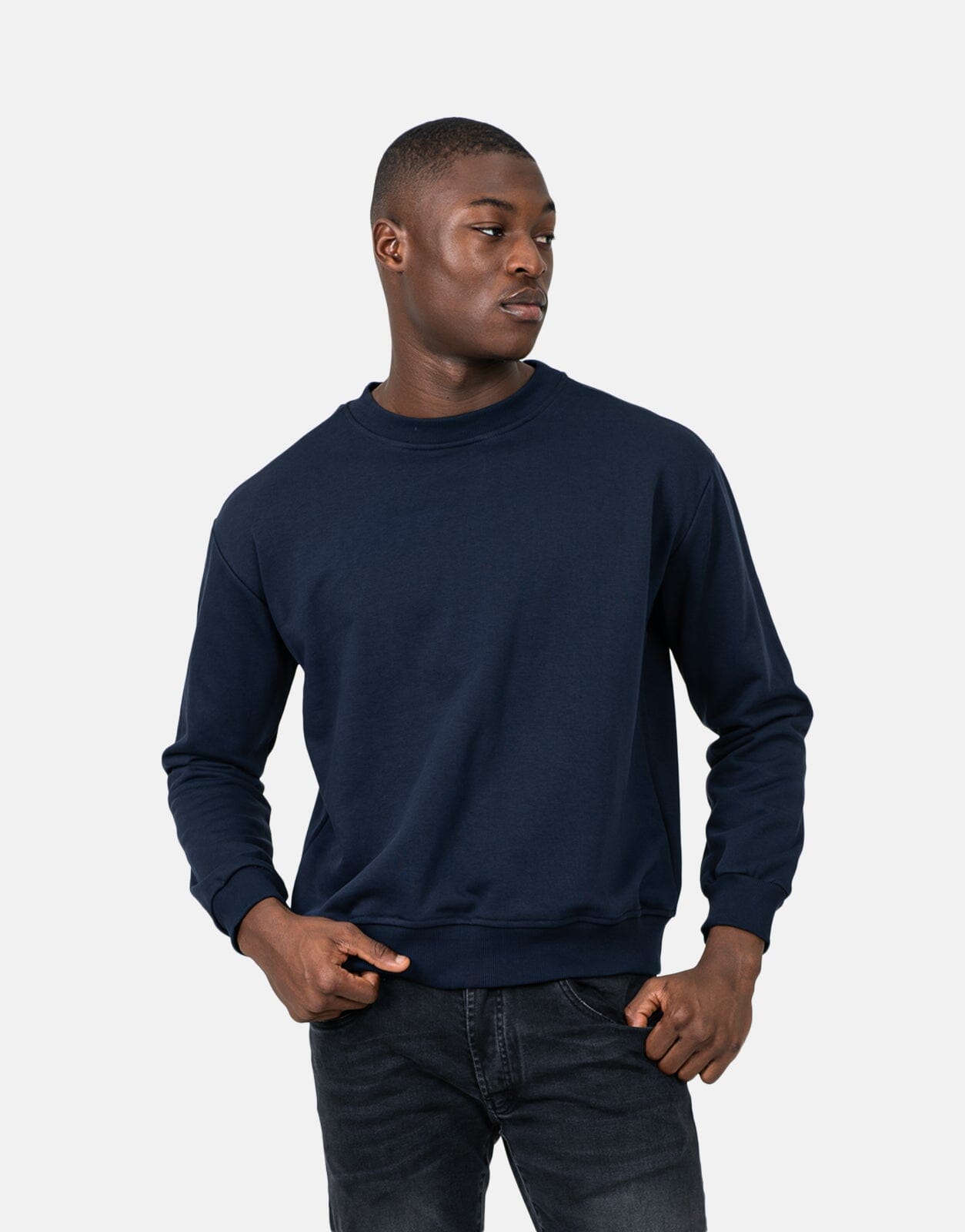 Les Hommes Back Font Blue Sweatshirt - Subwear