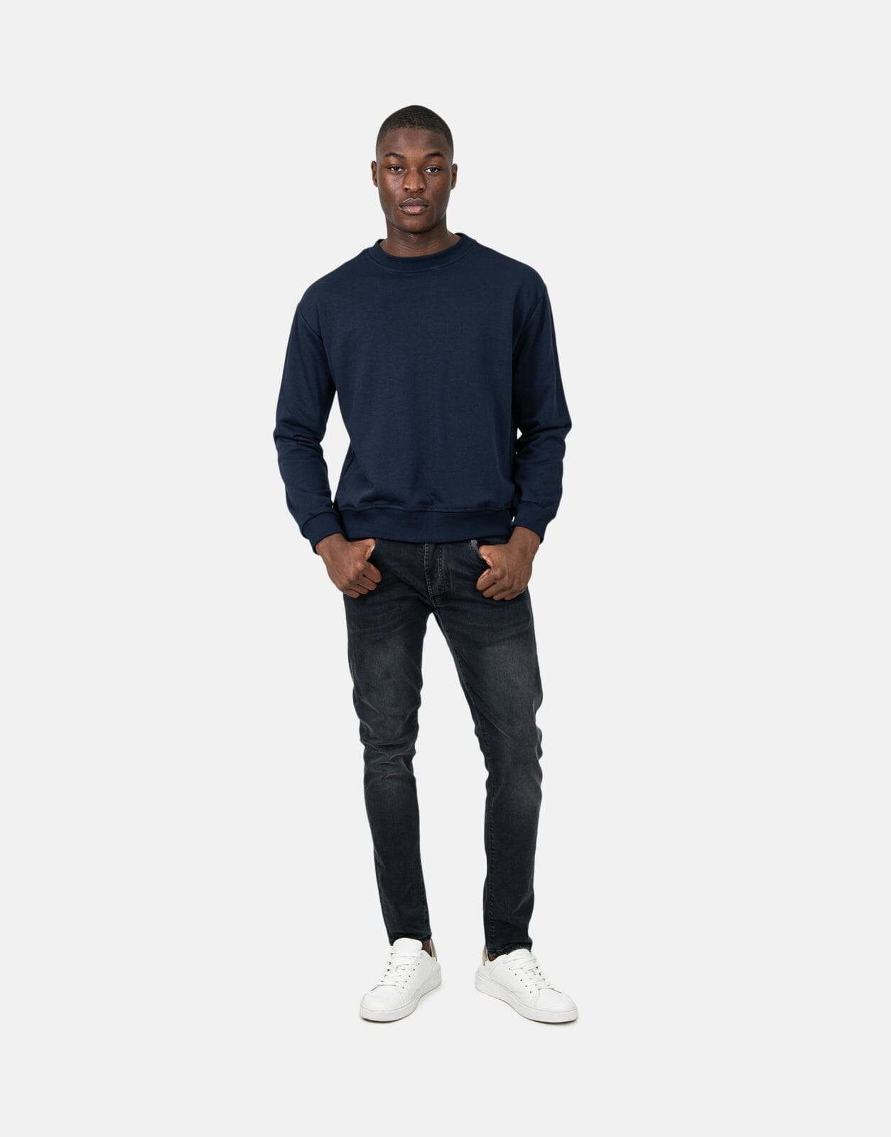 Les Hommes Back Font Blue Sweatshirt - Subwear