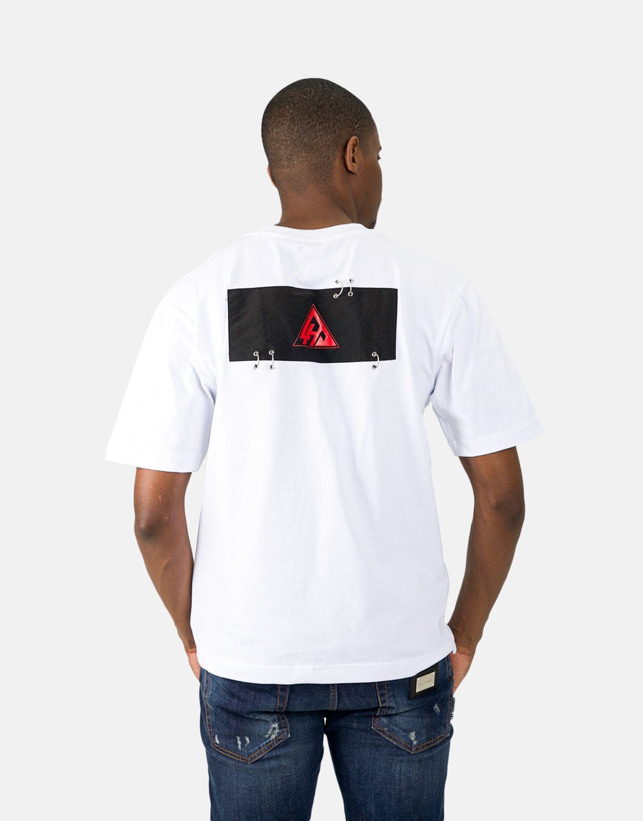 Les Hommes Black Label Back Insert White T-Shirt - Subwear