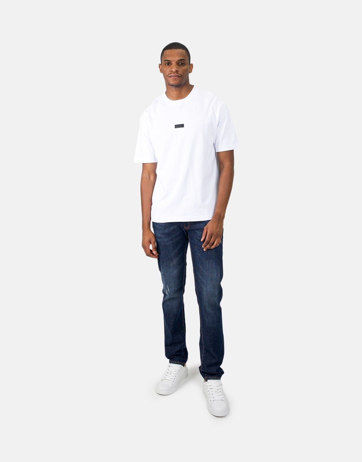 Les Hommes Black Label Back Pierce White T-Shirt - Subwear