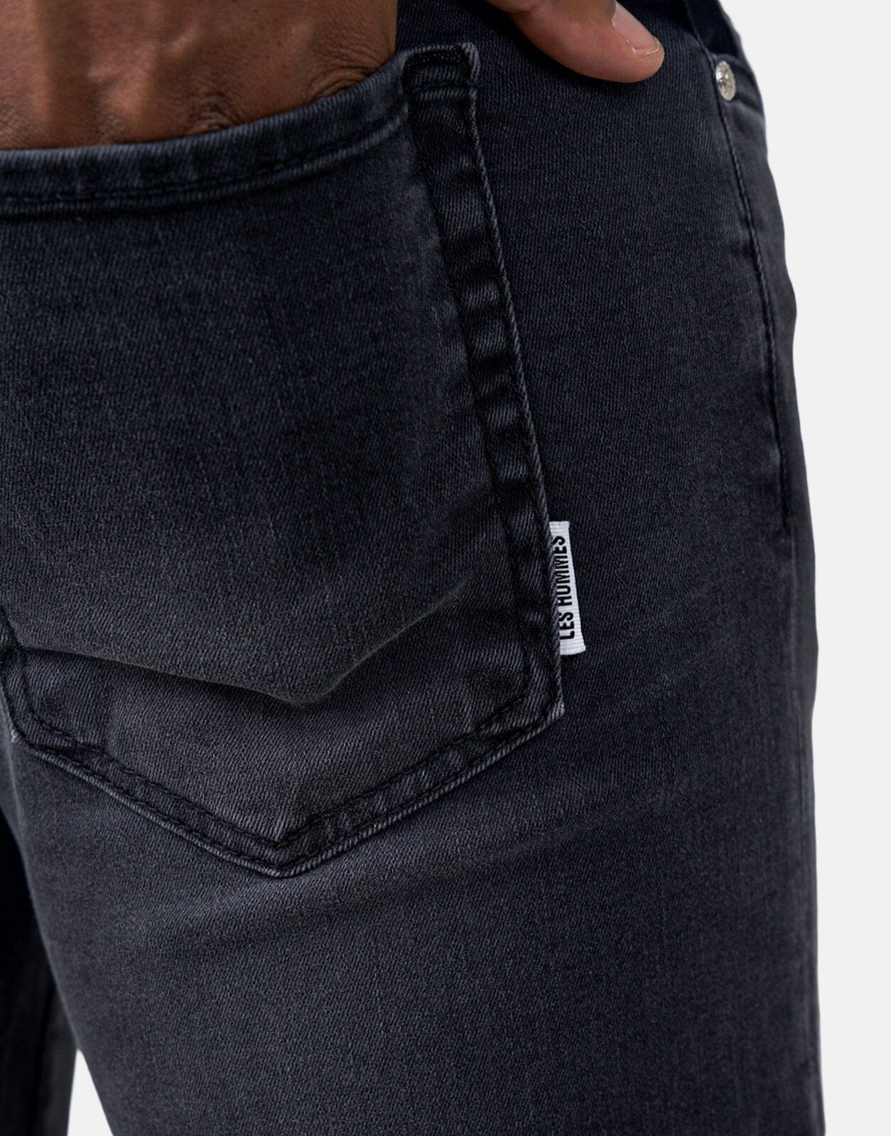 Les Hommes Black Wash Jeans - Subwear