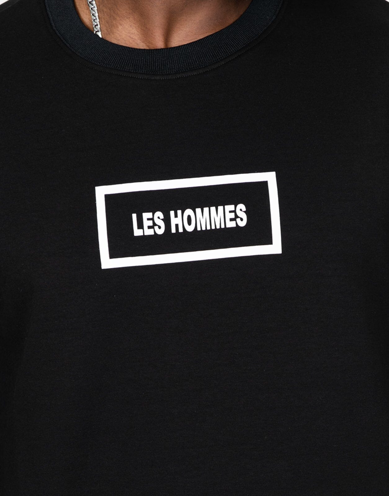 Les Hommes Box Print Black Sweatshirt - Subwear