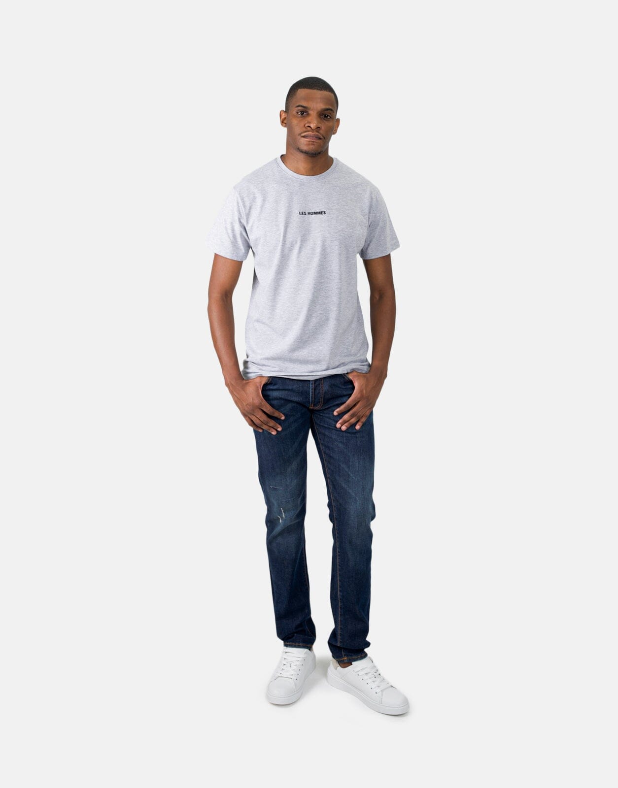 Les Hommes Centre Print Grey T-Shirt - Subwear