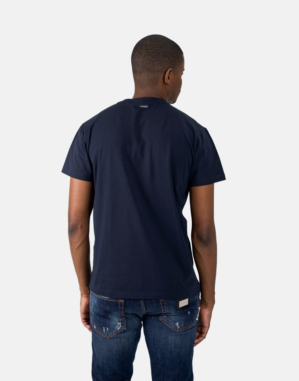 Les Hommes Centre Print Navy T-Shirt - Subwear