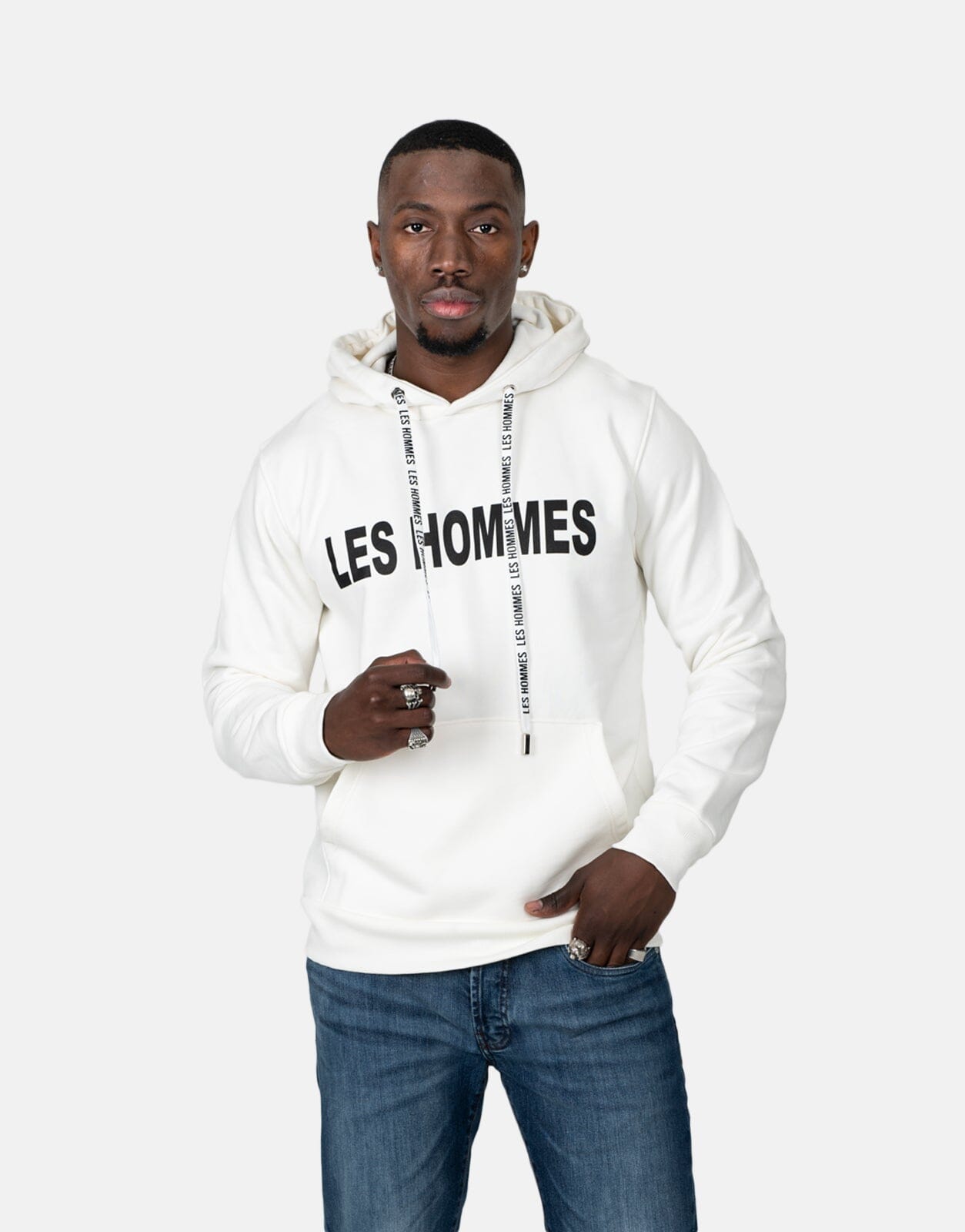 Les Hommes Chest Font White Sweatshirt - Subwear