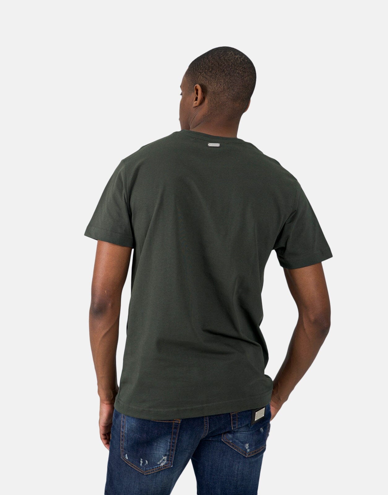Les Hommes Embroidery Mil Green T-Shirt - Subwear
