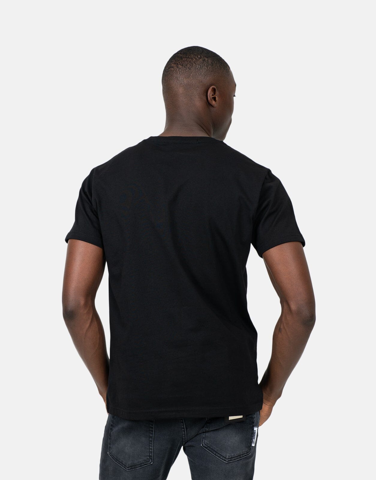 Les Hommes Glitter Chest Logo Black T-Shirt - Subwear