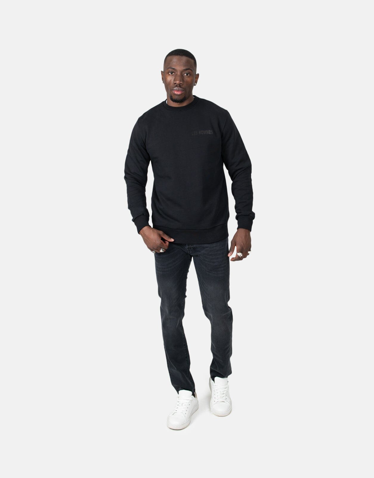 Les Hommes Headphones Black Sweatshirt - Subwear
