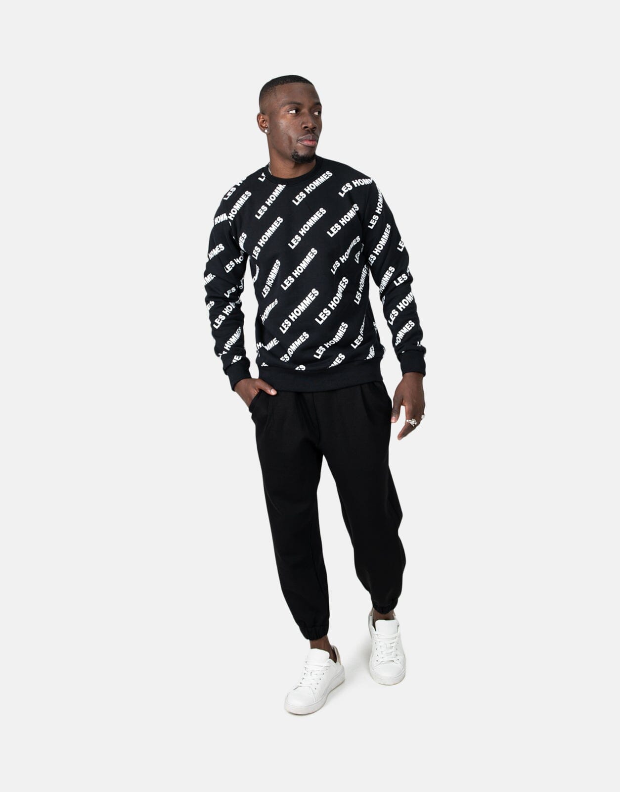 Les Hommes Heavy Black Sweatpants - Subwear