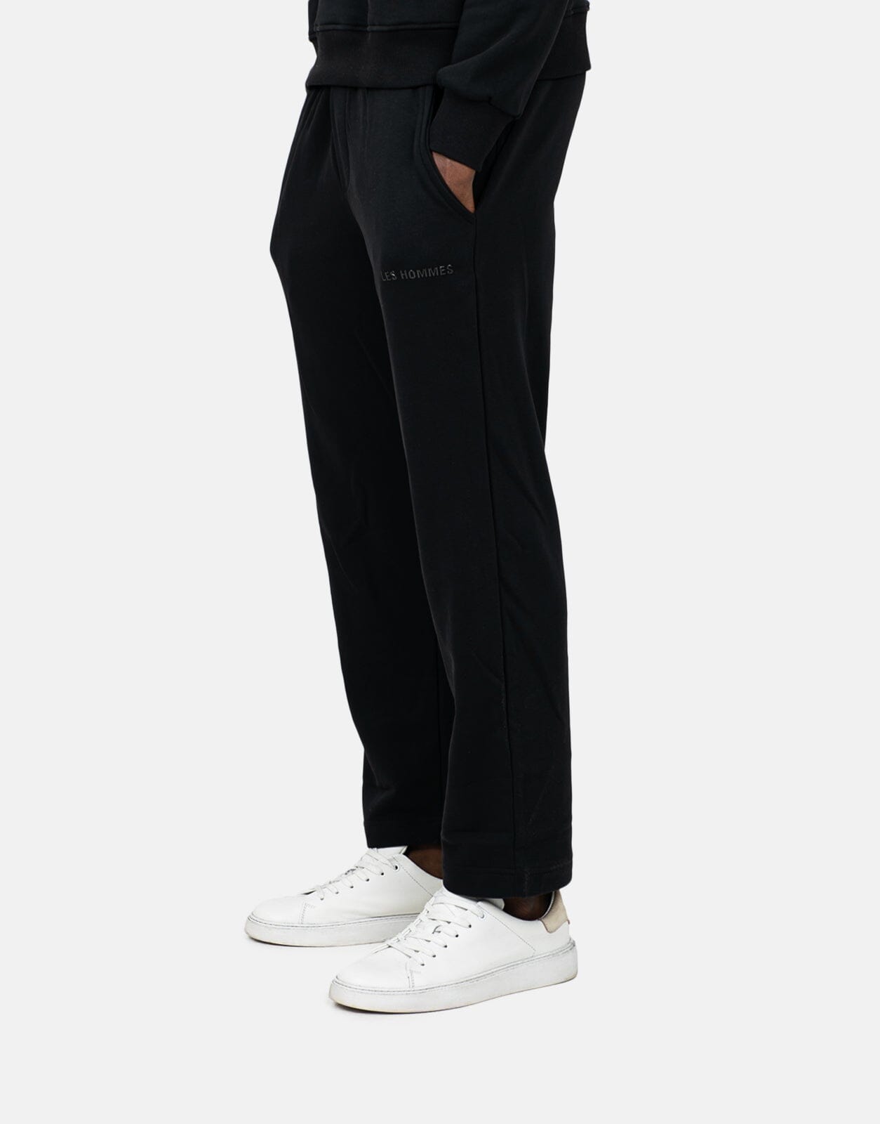 Les Hommes Logo Jogger Black Sweatpants - Subwear