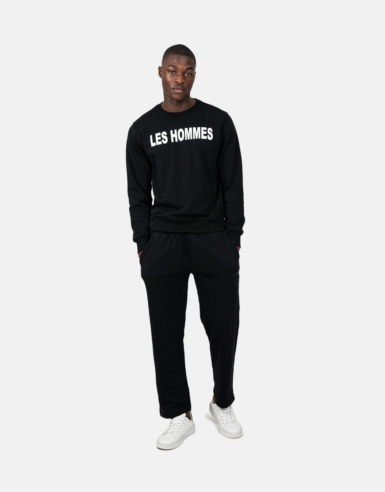 Les Hommes Logo Jogger Black Sweatpants - Subwear