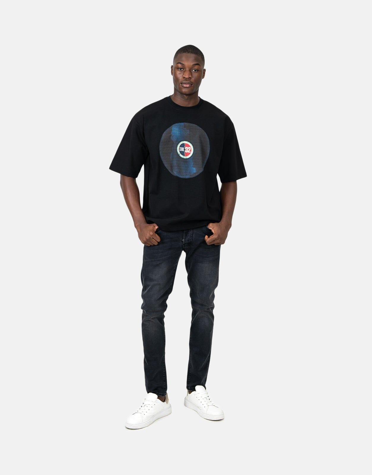 Les Hommes Over Vinyl Black T-Shirt - Subwear