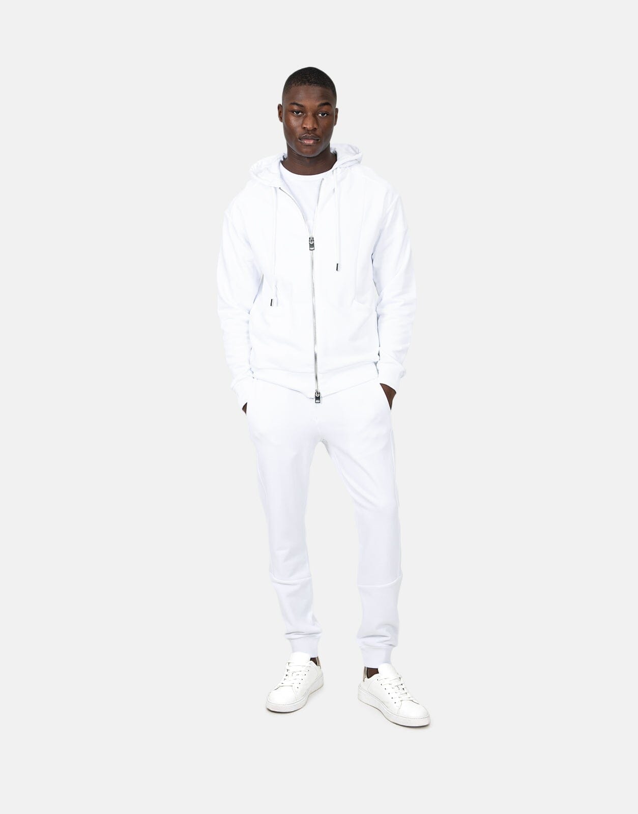 Les Hommes Zip White Sweatshirt - Subwear