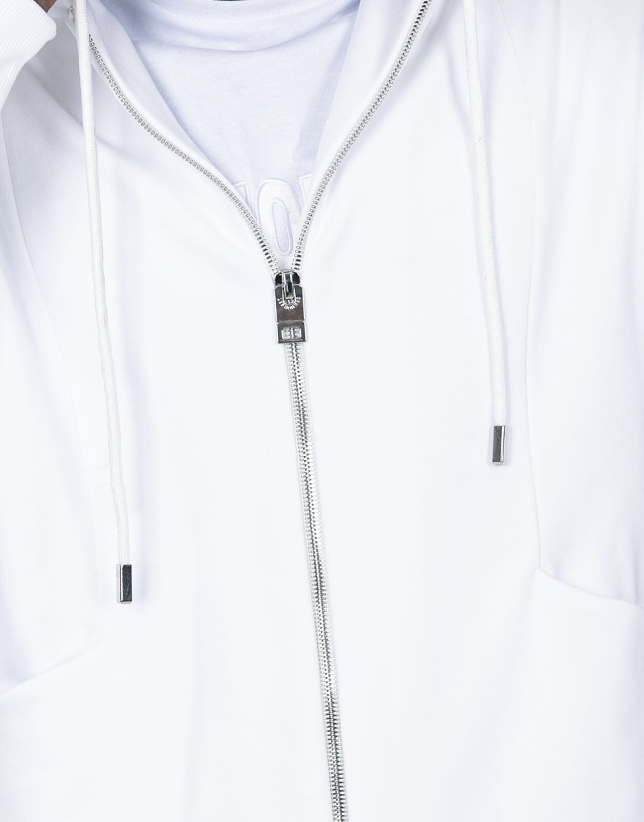 Les Hommes Zip White Sweatshirt - Subwear