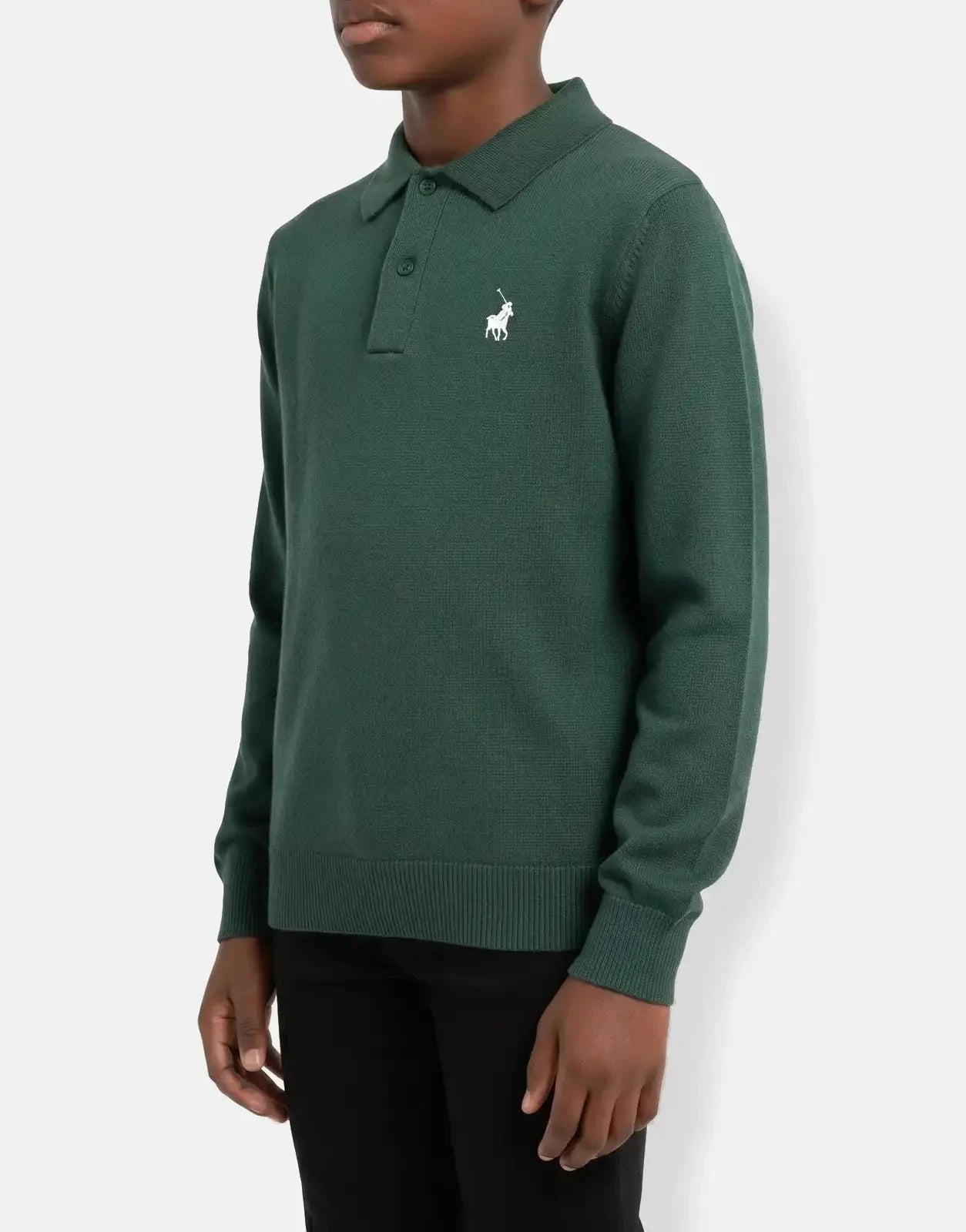 Polo Boys Sean Knitted Forest Green Golfer - Subwear