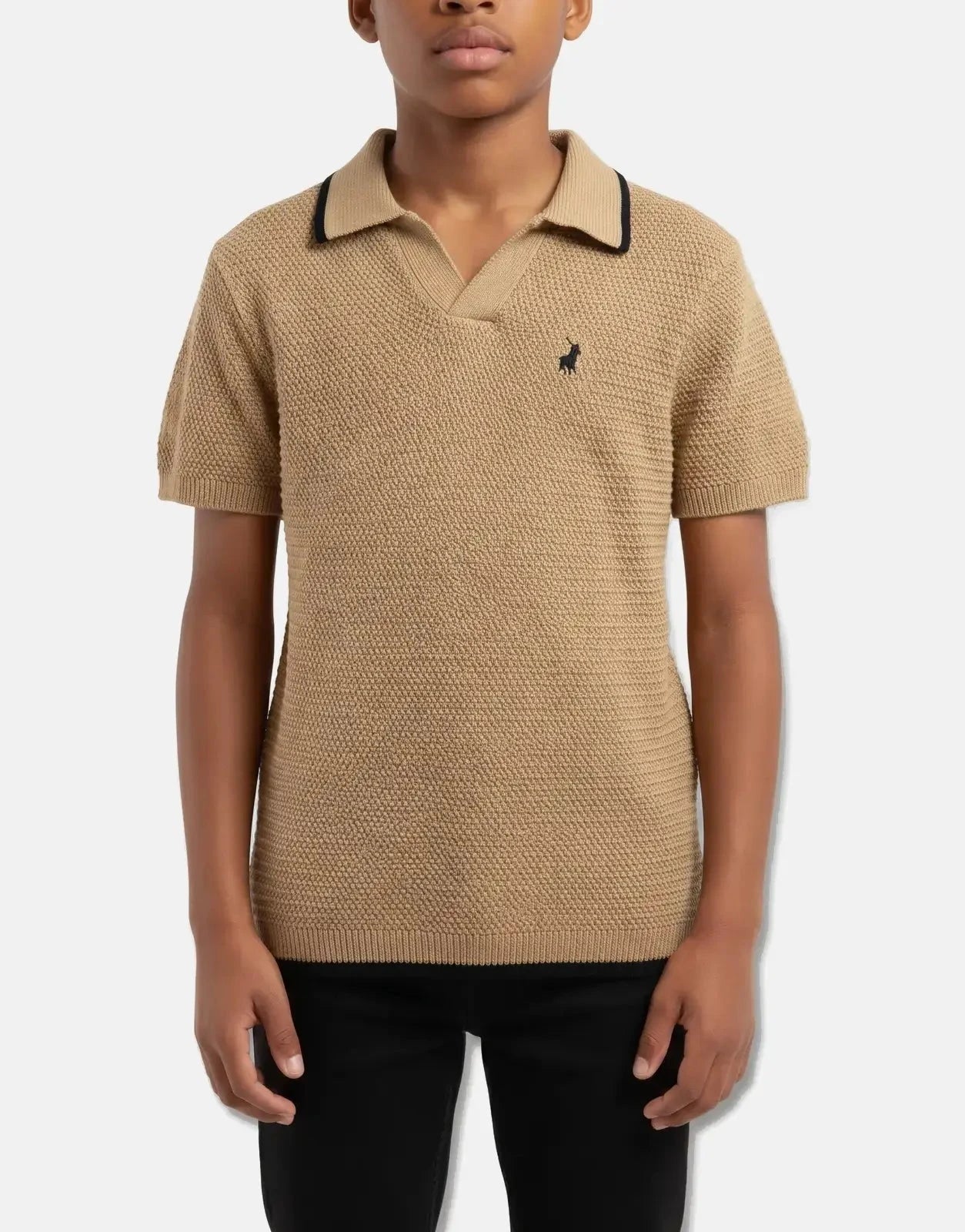 Polo Boys Sipho Knitted Camel Golfer