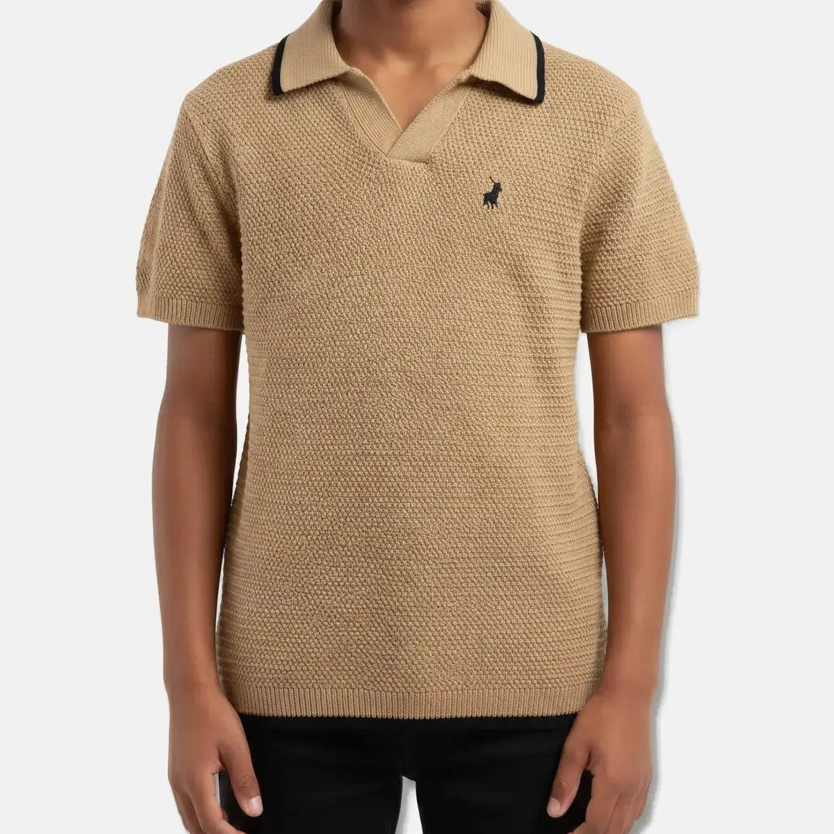 Polo Boys Sipho Knitted Camel Golfer