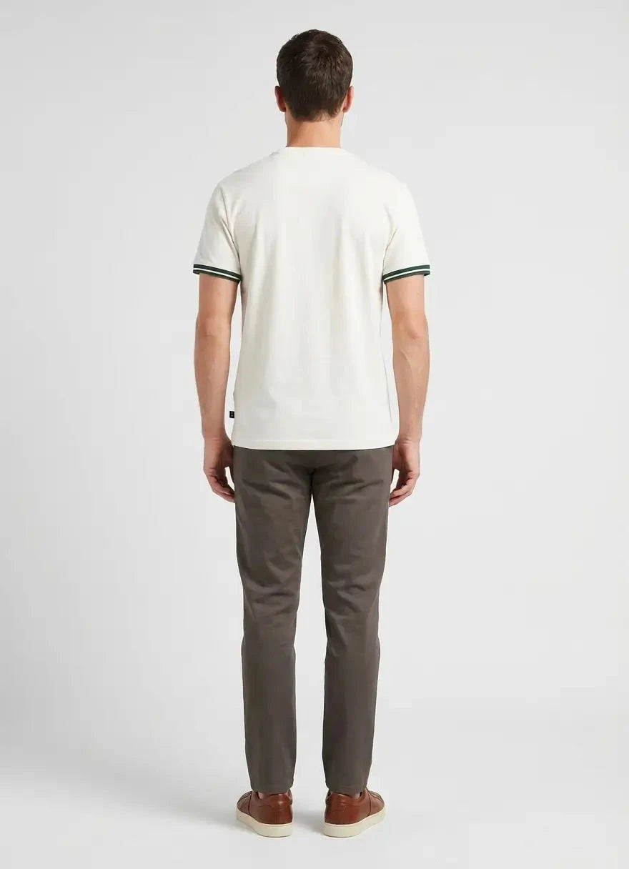 Polo Crew Neck Cuffed White T-Shirt - Subwear