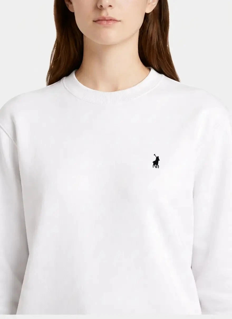 Polo Emma Sport White Sweatshirt - Subwear
