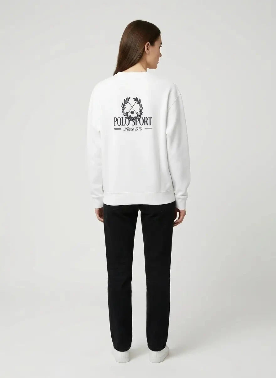 Polo Emma Sport White Sweatshirt - Subwear