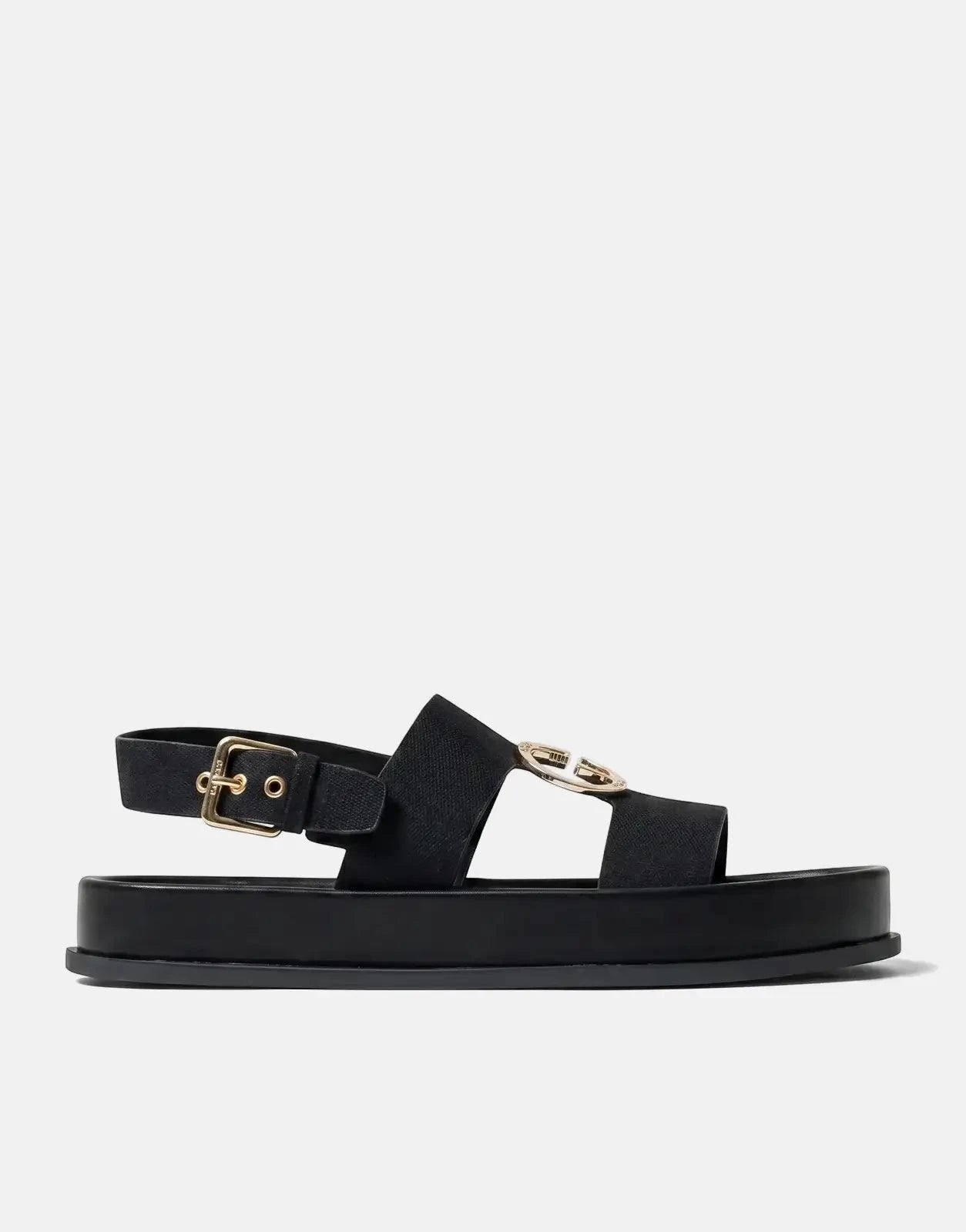 Polo Jacquard Moulded Trim Black Sandal - Subwear
