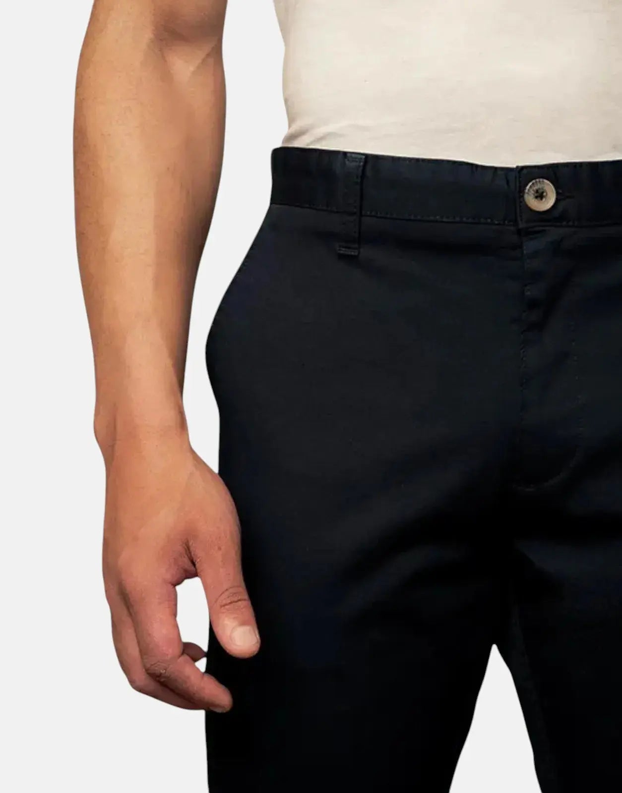 Polo Milan Straight Leg Black Chino Pants - Subwear