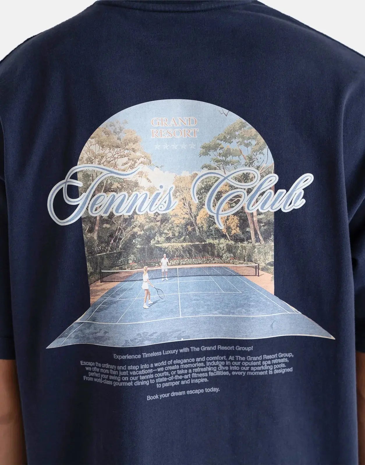 Prohibited Grand Match Tennis Navy T-Shirt - Subwear