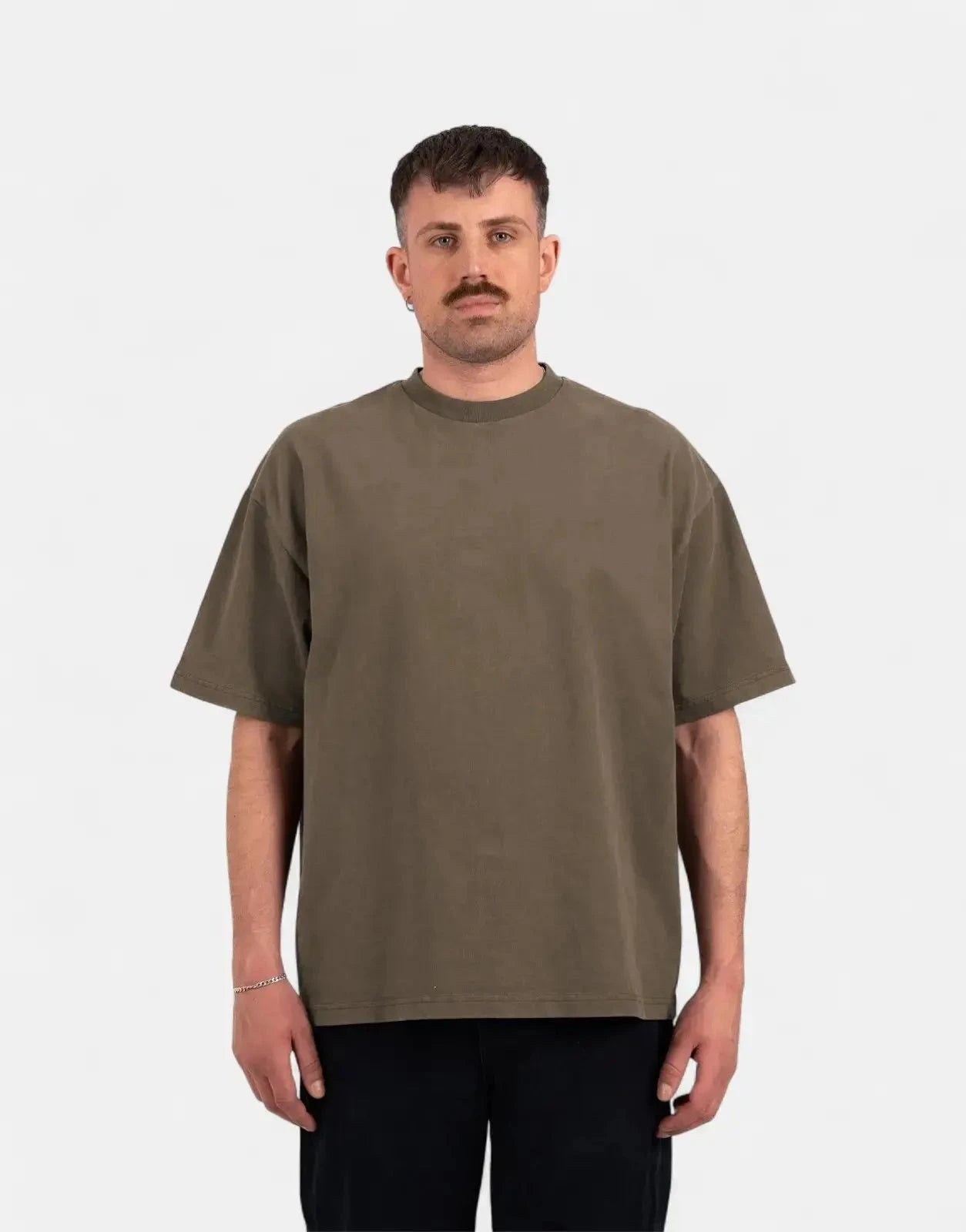 Prohibited Oversized Mokka Stone Washed T-Shirt - Subwear