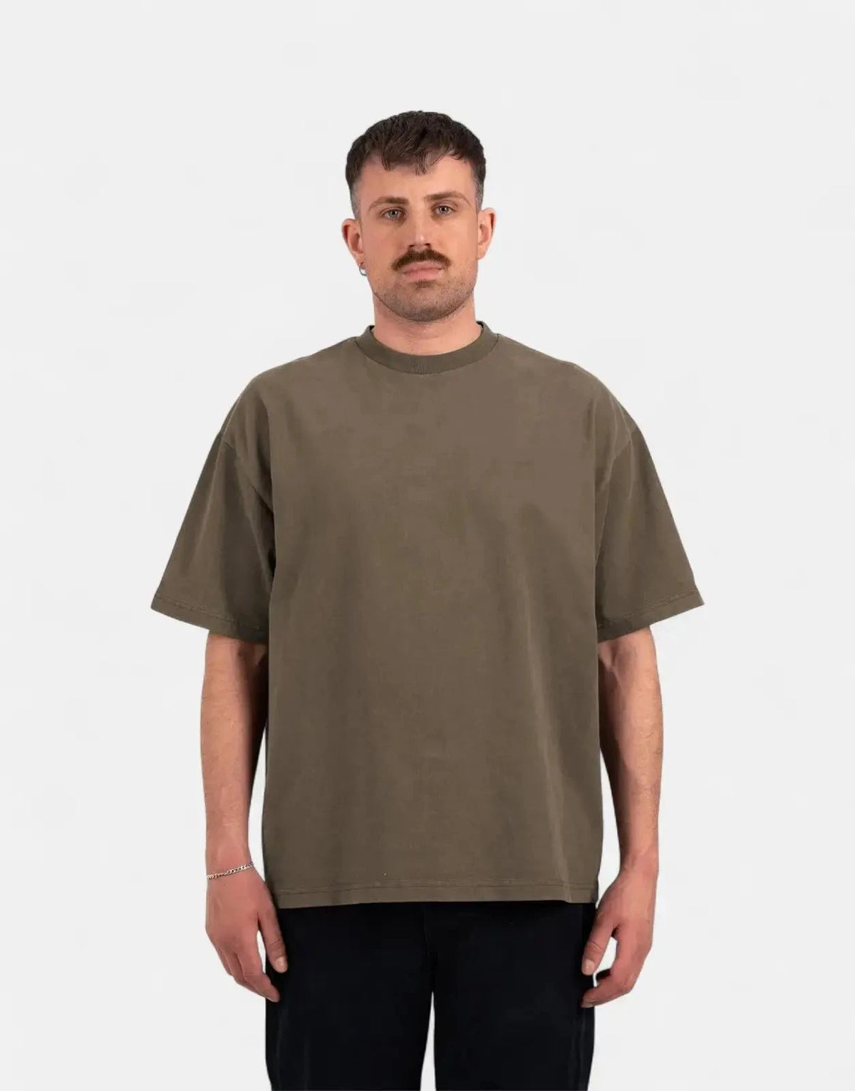 Men's Oversized Stonewashed Brown T-Shirt | Prohibited