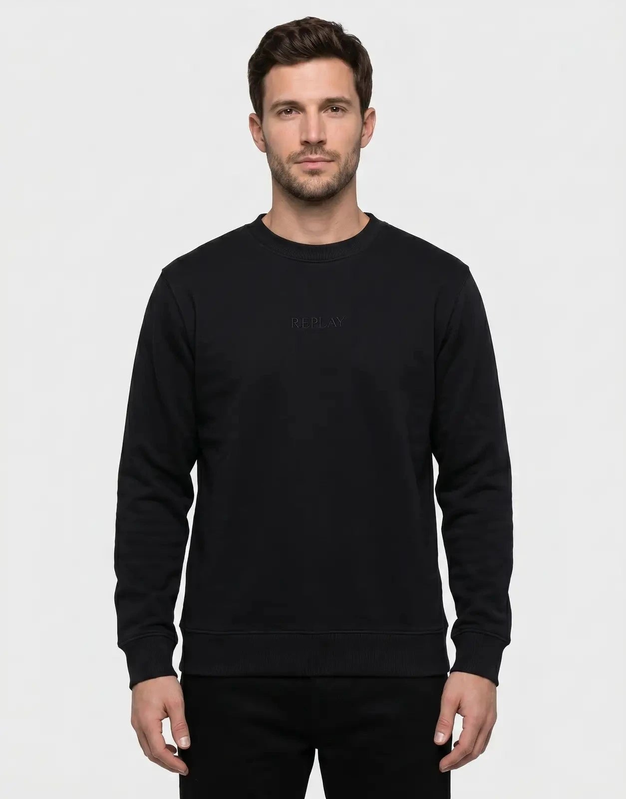 Replay 1981 Centre Chest Black Sweatshirt - Subwear