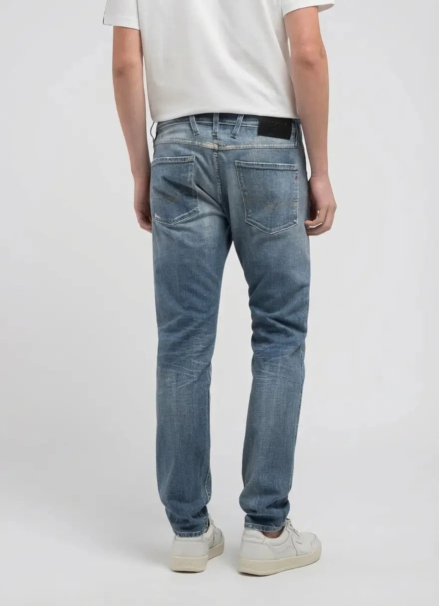 Replay Anbass Slim-Fit Medium Blue Jeans - Subwear