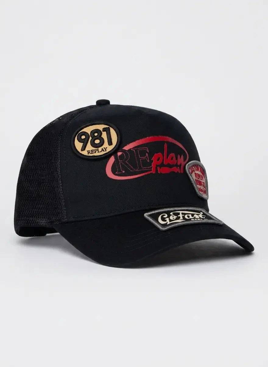 Replay Badge Black Cap - Subwear