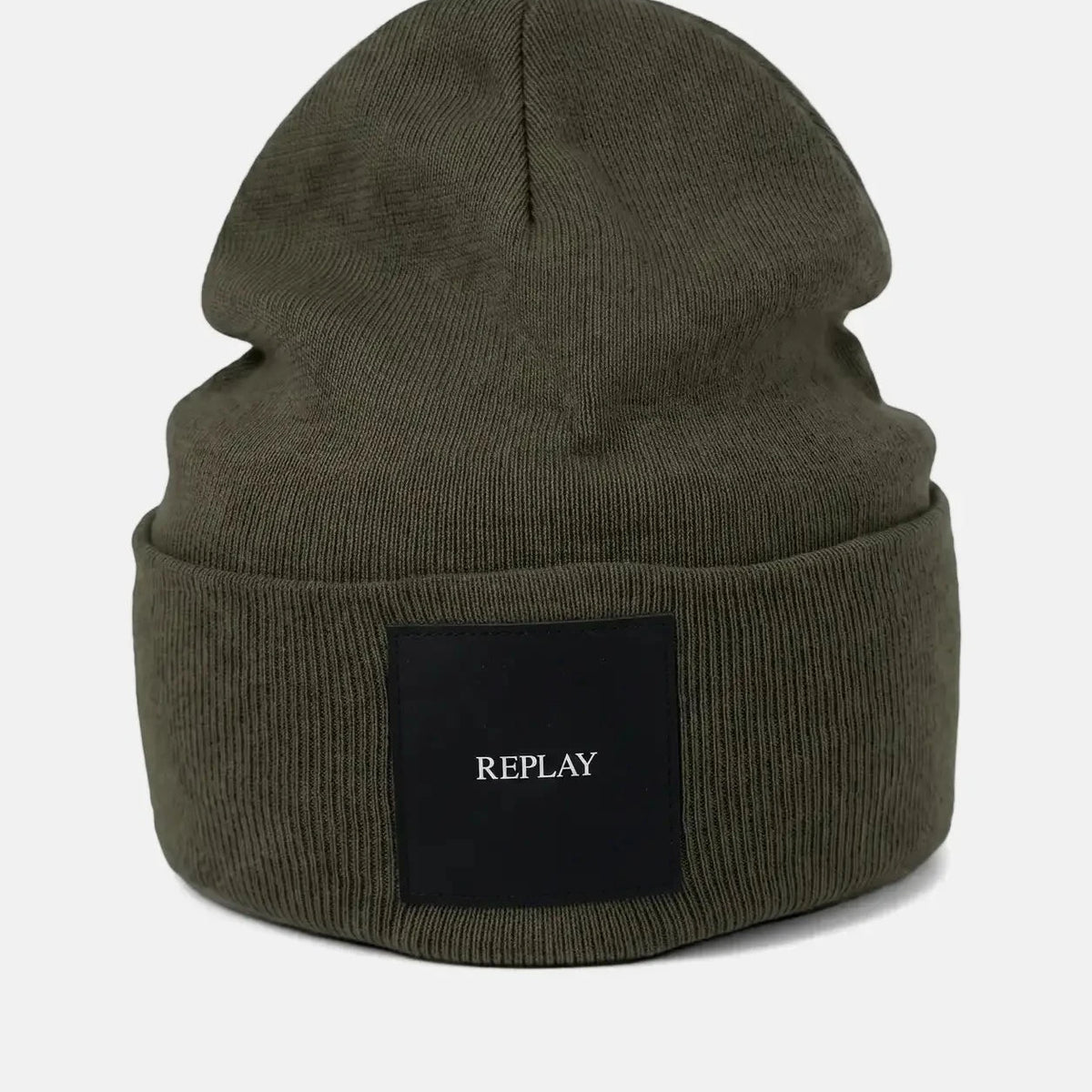 Men's Replay Logo Badge Knitted Beanie Hat AX4167