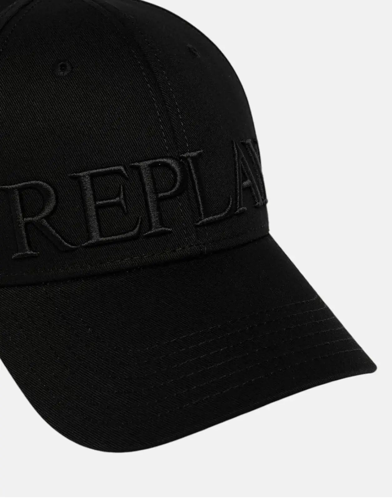 Replay Large Classic font Black Cap - Subwear