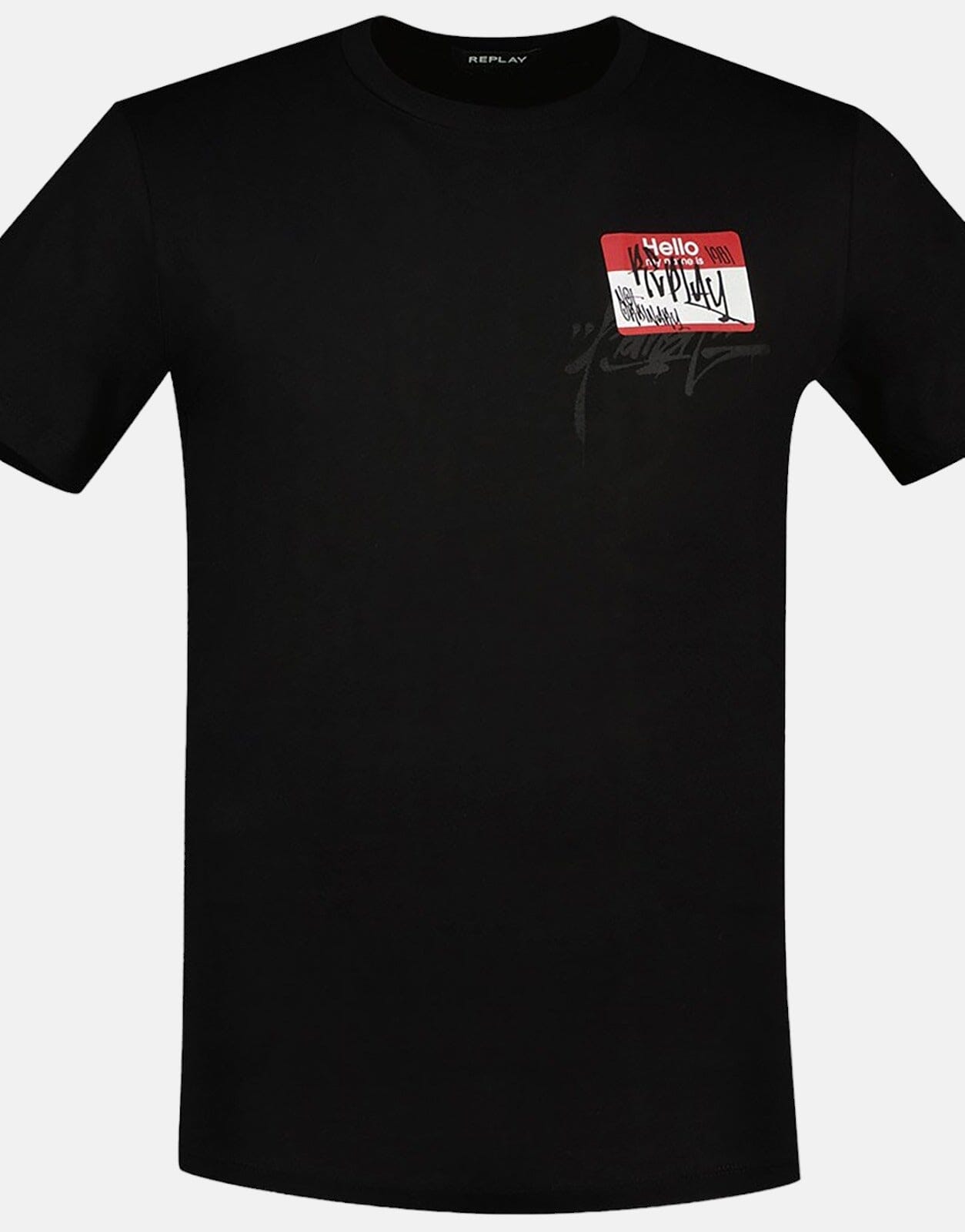 Replay Graffiti Print T-Shirt Black - Subwear