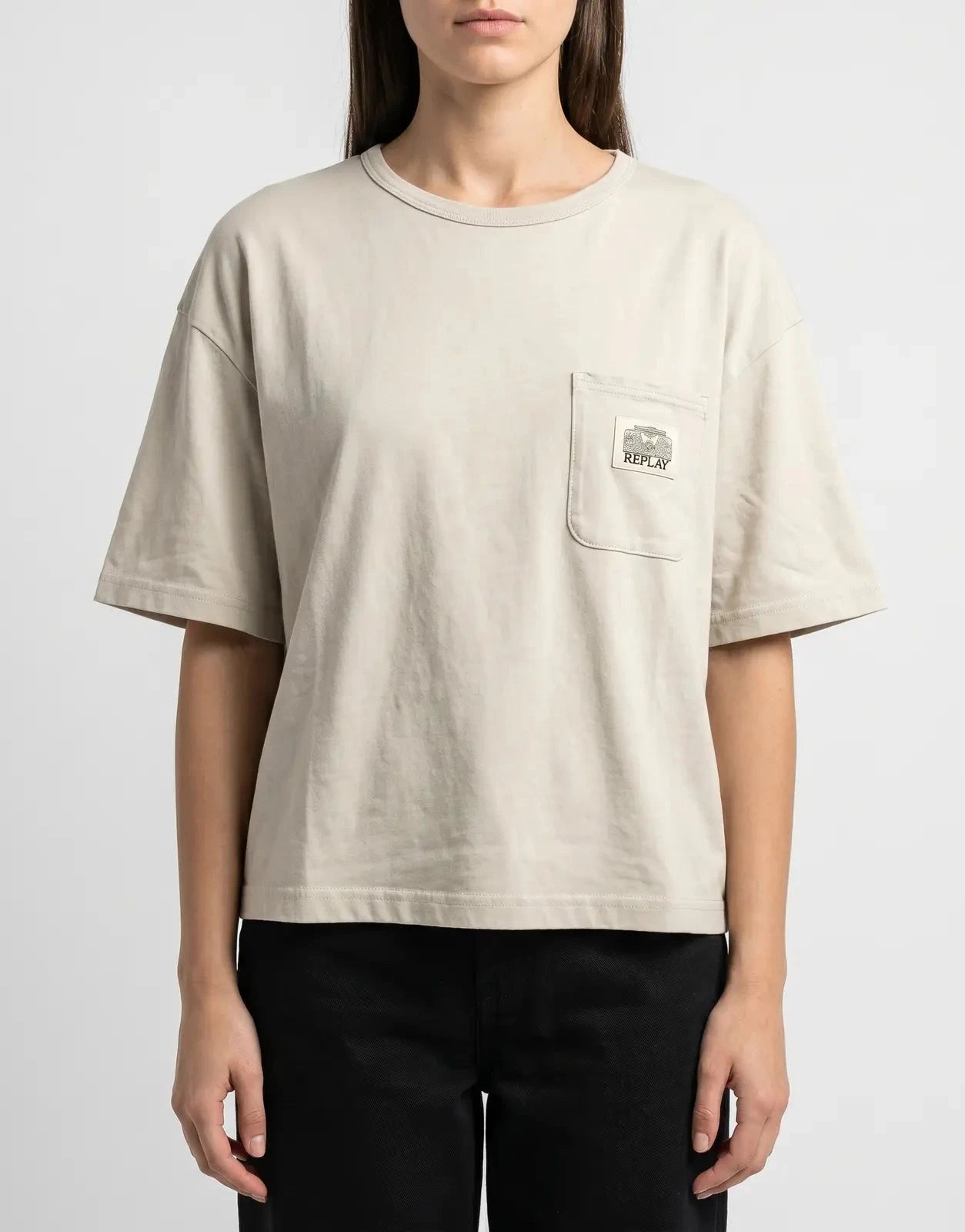 Replay Pocket Badge Brown Rice T-Shirt - Subwear