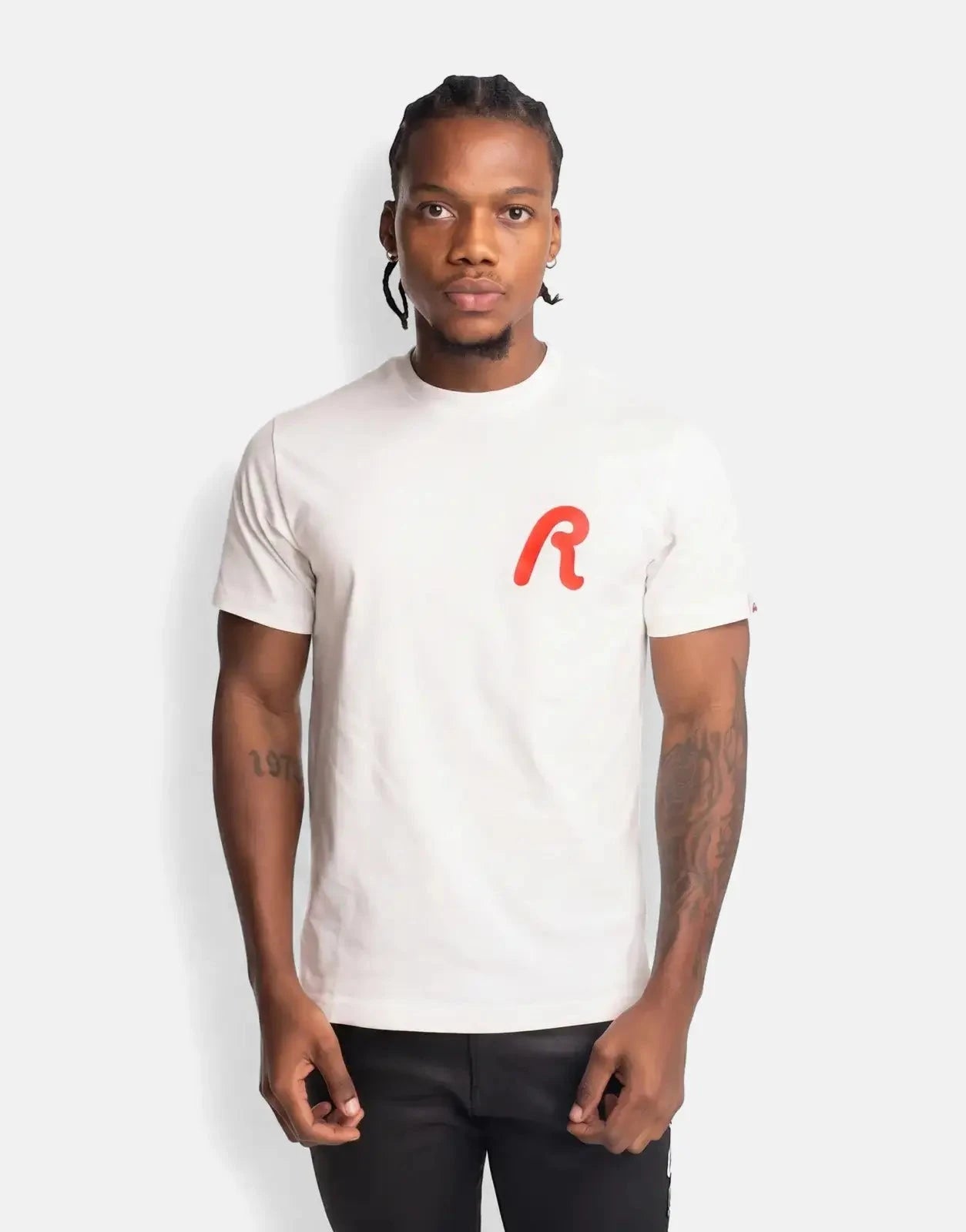 Replay Rubberised Big R Logo Natural White T-Shirt - Subwear
