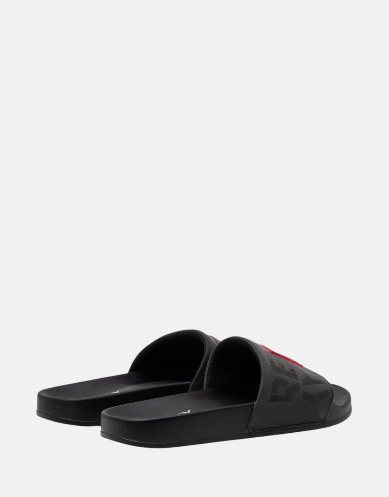 Replay Up Label Black/Red Slides - Subwear