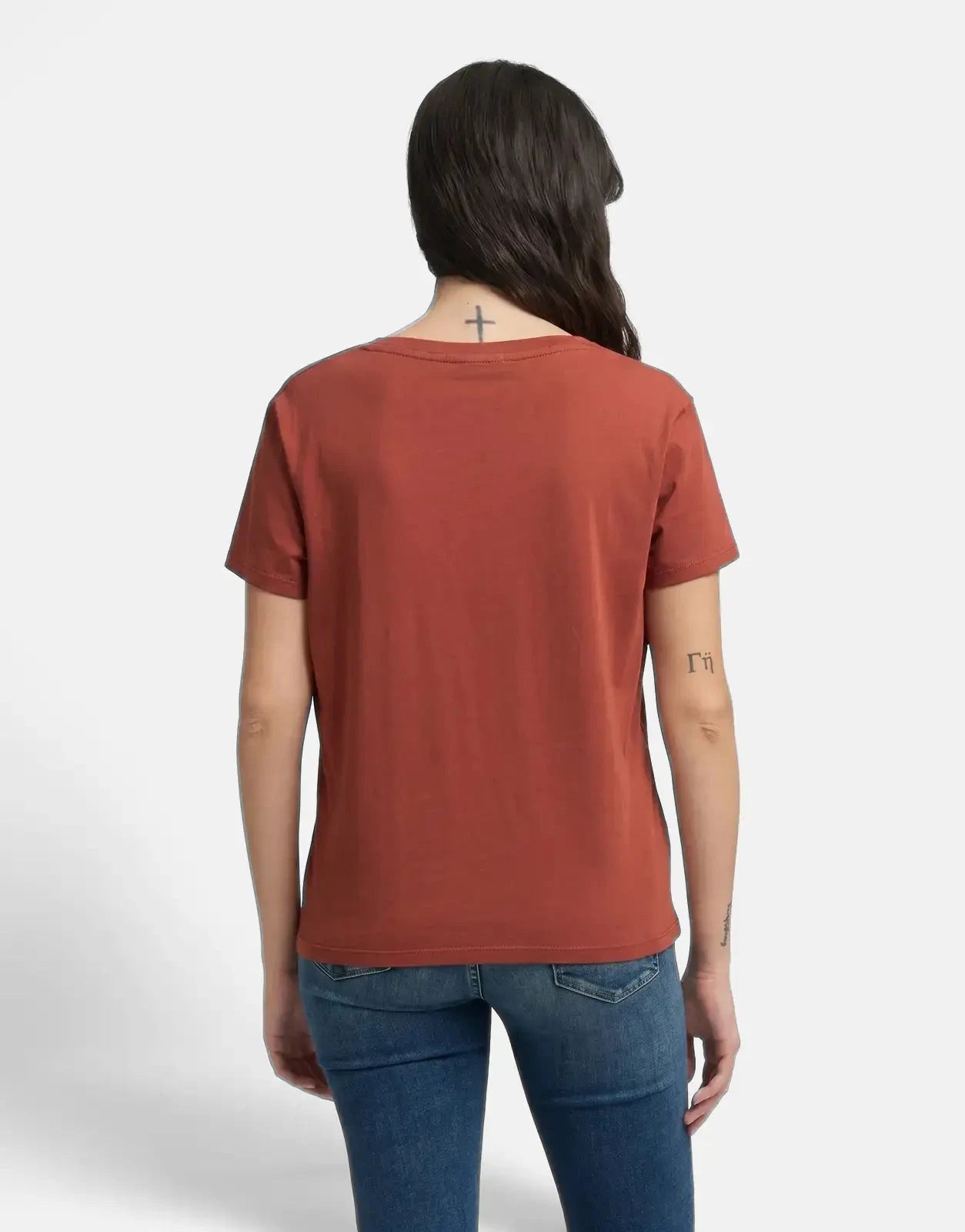 Replay V-Neck Brick Brown T-Shirt - Subwear