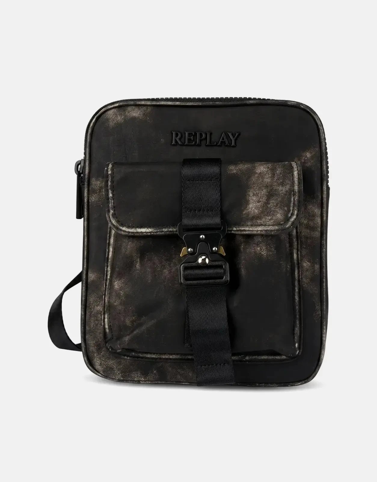 Replay Worn Leather Washed Black Purse - Subwear