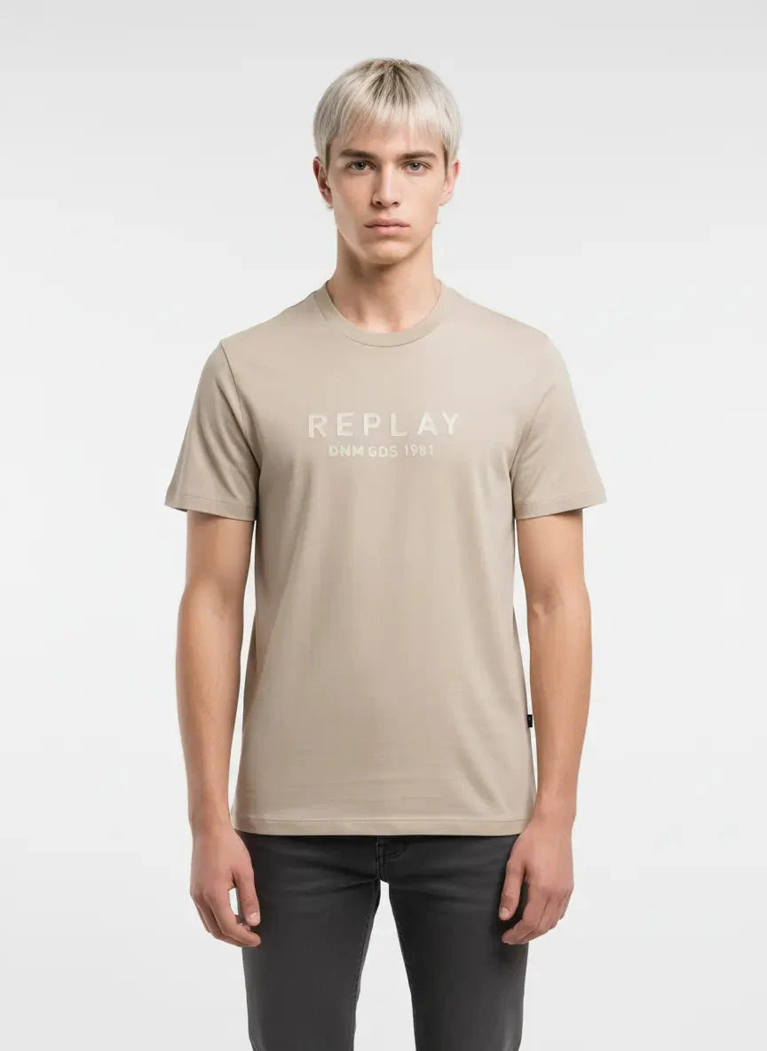 Replay Denim Goods Center Stich Print Stone T-Shirt - Subwear